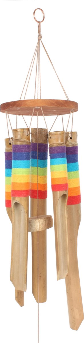 Windgong Regenboog Kleuren Bamboehout