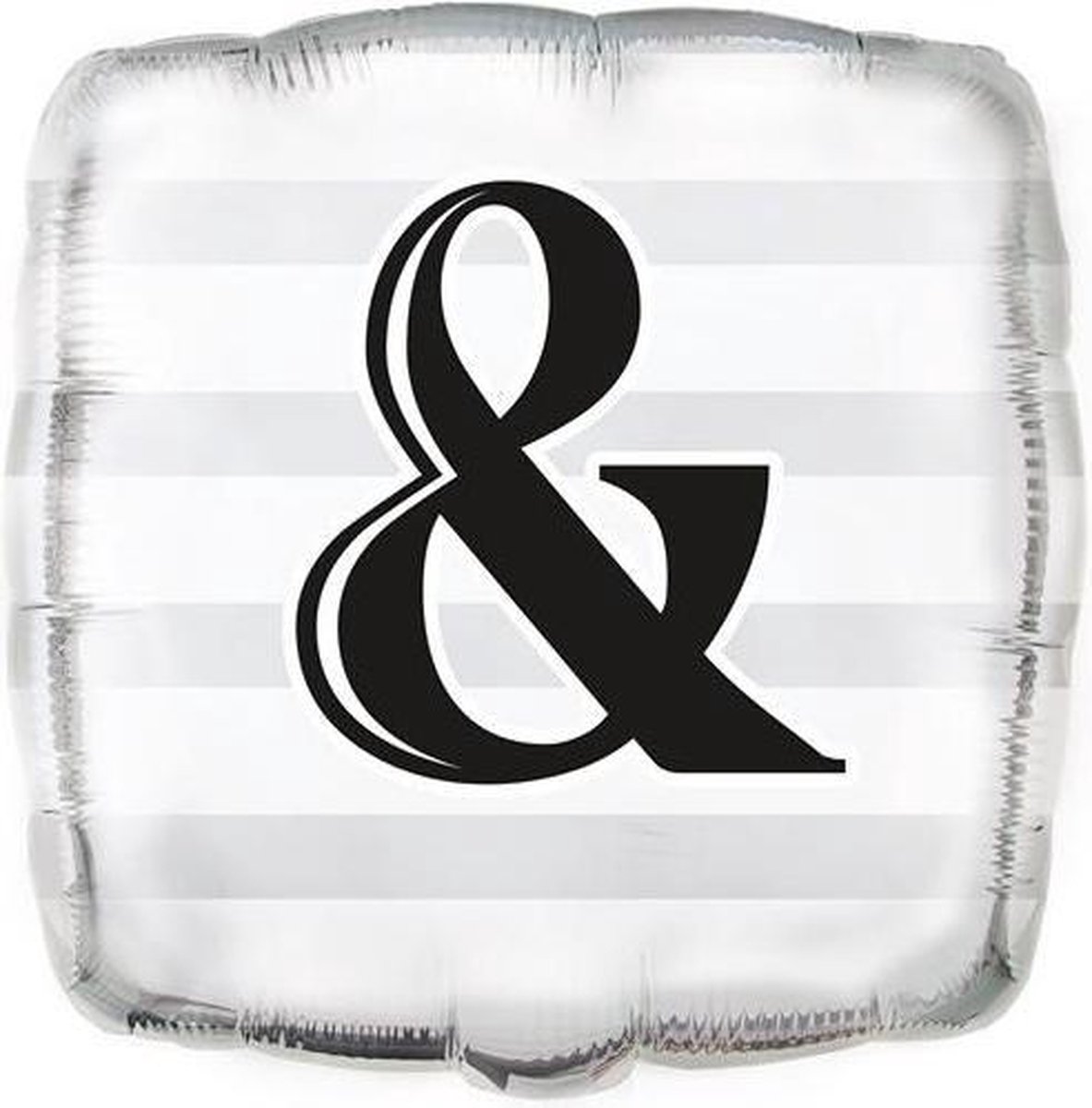 Haza Original Folieballon Huwelijk "&" 45 Cm Wit/zwart
