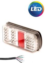 LED achterlicht met alle functies en aan te sluiten met losse draden - 228x106x55 mm rechts