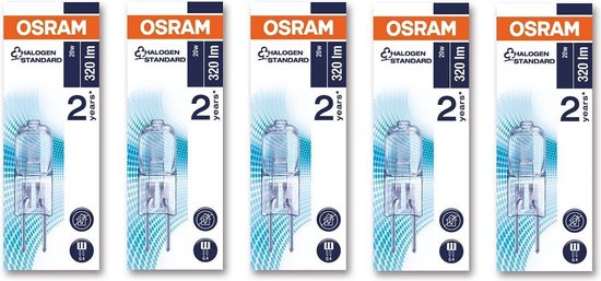 thumbnail image 2 of Osram Halogen Oven Bulb - 20W 12V G4 Bi-Pin Replacement Light For Ovens & Appliances 2 of 13
