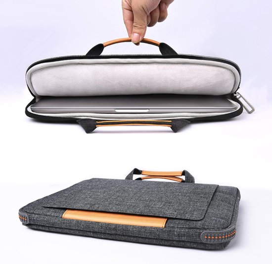 Smart Laptop Sleeve & Standaard 14 Inch Laptop Hoes met Opbergvakken
