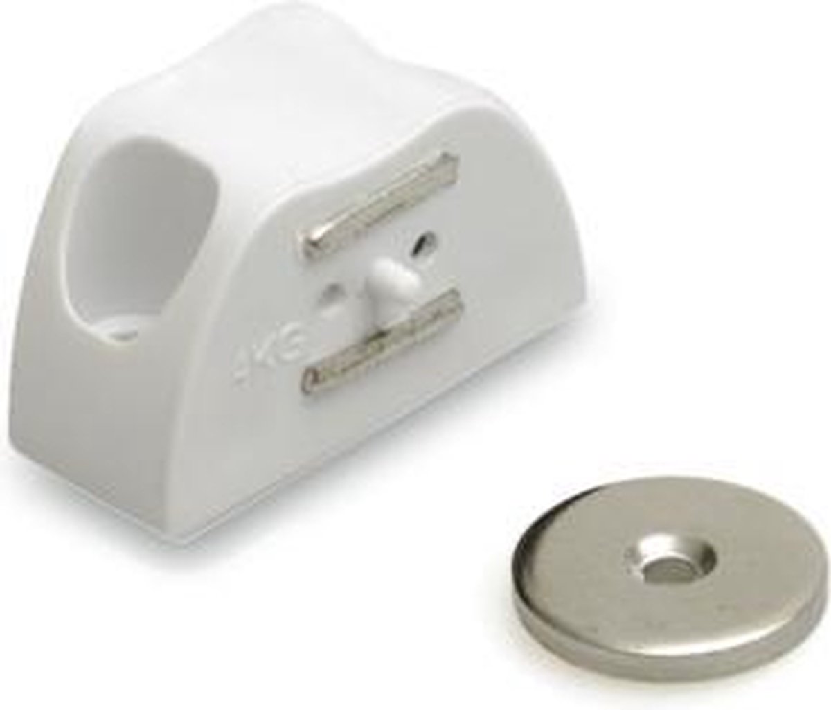 DX Magneetsnapper MC 9 Hoekmodel 4kg 32x15mm Opschroevend Kunststof/Kunststof Wit MC 94A2B