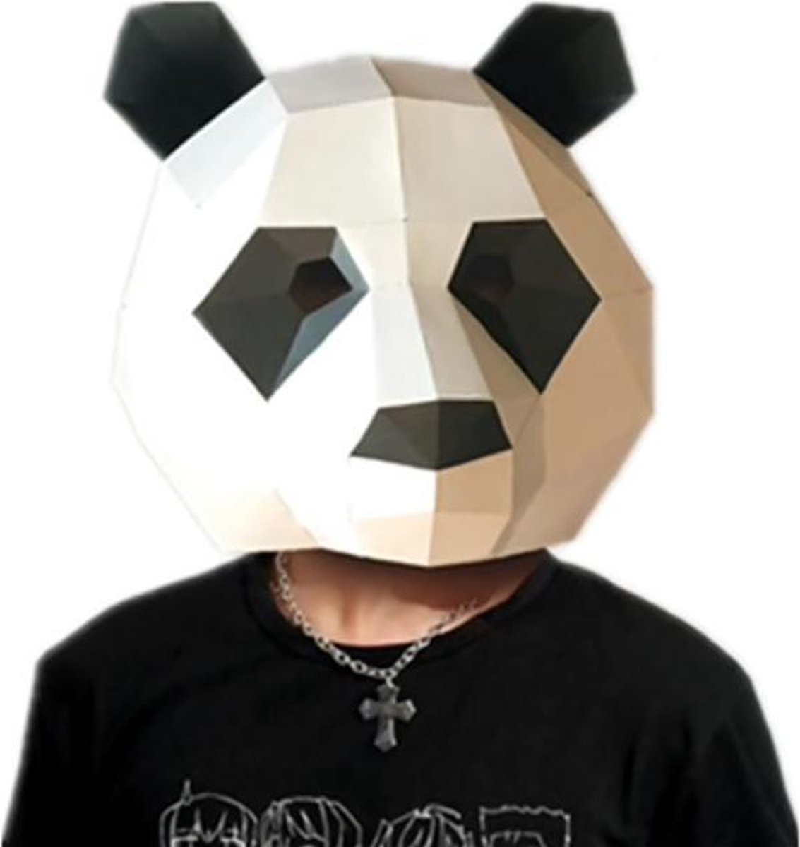 Masker DIY 3d model Papieren PANDA zelf maken masker | bol