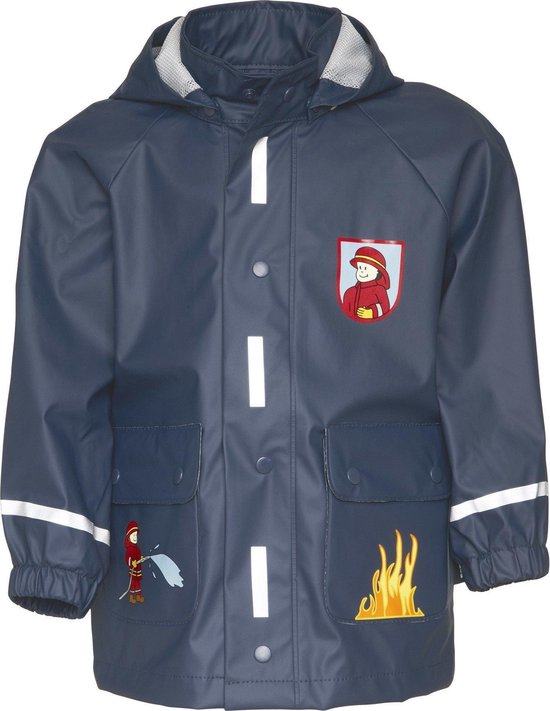 Playshoes Regenjas Kinderen Brandweer - Donkerblauw - Maat 104