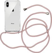 iMoshion Backcover met koord iPhone Xs / X hoesje - Rosé Goud