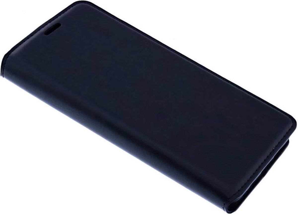 Luxe Zwart Flip Cover met Magneetsluiting Samsung Galaxy J6 Plus - van Bixb