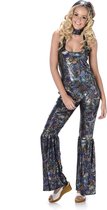 Karnival Costumes Disco pak voor vrouwen Carnavalskleding Dames Foute Party 60's 70's Carnaval - Polyester - Maat M - 2-Delig Jumpsuit/Hoofdband