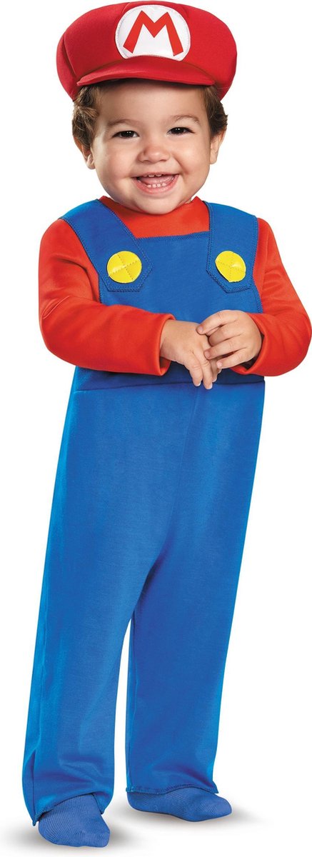 Costume Mario, Super Mario Brothers, enfant, bleu/rouge, plus d'options  offertes