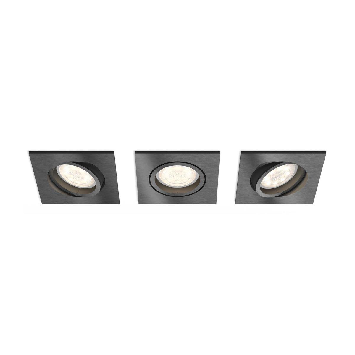 Philips Shellbark - Inbouwspot - 3 Lichtpunten - grijs - 3 x 500lm
