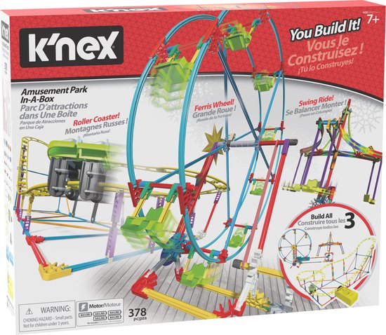 Thrill Rides K'nex Tabletop Thrills - Amusement Park in A Box Building Set - Ages 7+