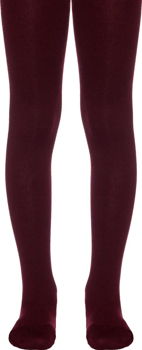 Katoenen kindermaillot effen bordeaux, maat 128/134 (zoollengte 20).