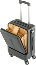 MaxxHome Reiskoffer 60 cm - Zwart - met handige voorklep