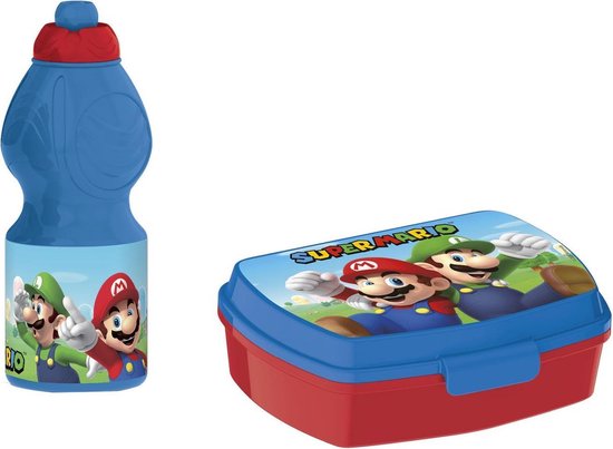 Super Mario broodtrommel + drinkbeker set | bol.com
