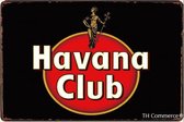 TH Commerce Havana Club - Rum - Alcohol - Drank - Metalen Wandbord - Muurplaat - Vintage - Retro - 1984