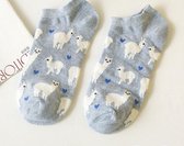 blauwe sokken alpaca/lama