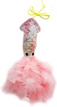 Happy pet mermaid inktvis met veren roze 26x11x3cm