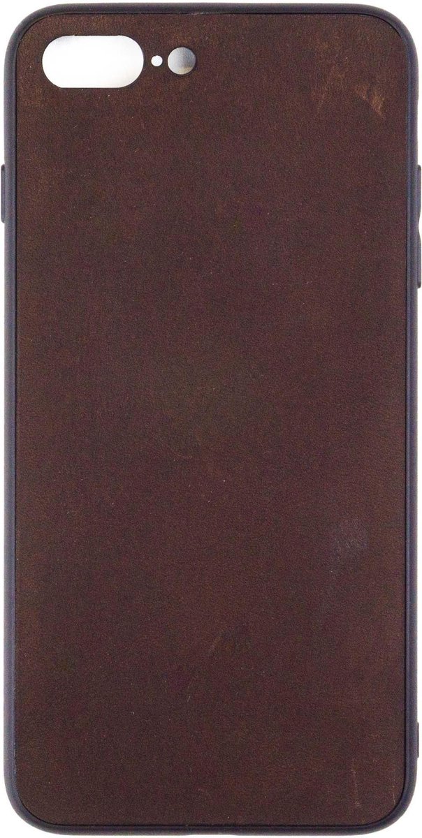 Leren Telefoonhoesje iPhone 8 PLUS – Bumper case - Chocolade Bruin
