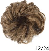 hair Messy Bun # scrunchie 12/24 Caramel brun noisette