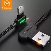 MCDODO Onbreekbare Lightning-kabel / 1.2 Meter / Apple / 2x Sneller opladen / Titanium Kern / 90 Graden Design