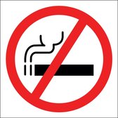 Verboden te Roken stickers | 4 stuks | Ø 15 cm