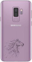 Samsung Galaxy S9 Plus transparant siliconen hoesje - Paard