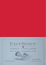 Excellence Jersey Hoeslaken - Tweepersoons - 160x200/210 cm - Red