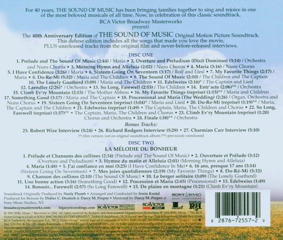Sound of Music [Original Broadway Cast], Original Broadway Cast | CD ...