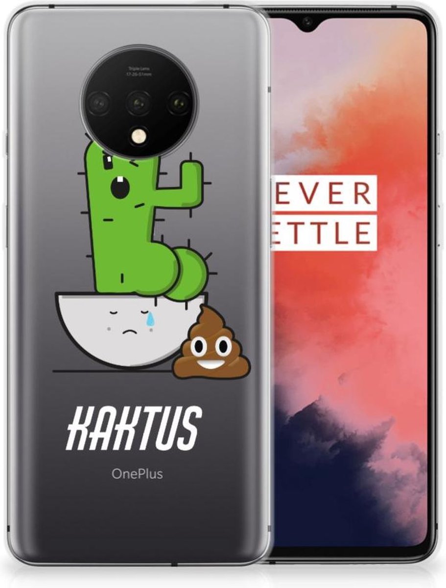 OnePlus 7T Telefoonhoesje met Naam Cactus Poo