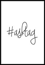 Poster Hashtag - 50x70cm - Quote Poster