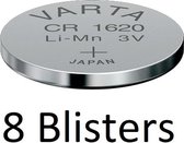 8 Stuks (8 Blisters a 1 st) Varta CR1620 Wegwerpbatterij Lithium