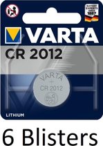6 stuks (6 blisters a 1 st) Varta CR 2012 Single-use battery Lithium