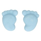 FunCakes Suikerdecoratie Baby Voetjes Blauw Set/16