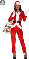 Guirma - Kerst & Oud & Nieuw Kostuum - Keurige Kerstvrouw Koude Winters Kostuum - Rood - Maat 38-40 - Kerst - Verkleedkleding