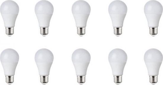 LED Lamp 10 Pack - E27 Fitting - 15W - Helder/Koud Wit 6400K | bol.com