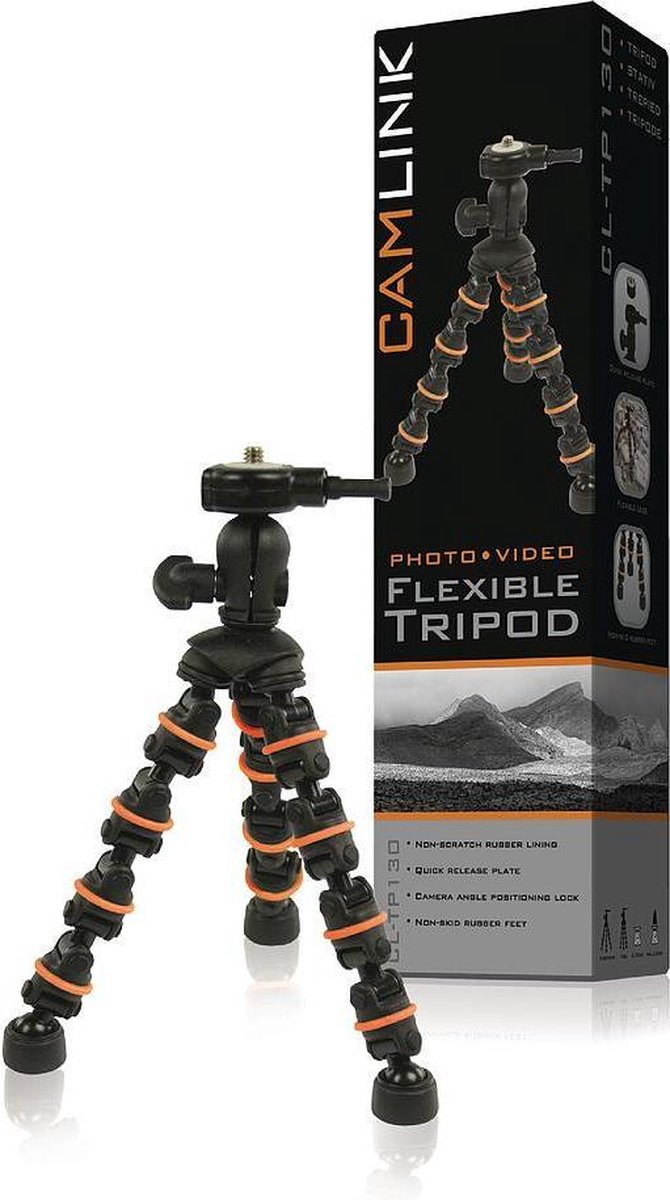 Camlink Flexibel statief 180mm Zwart