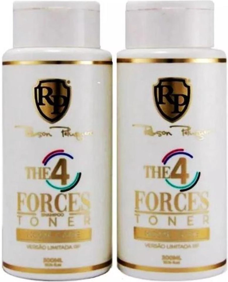 Robson peluquero The Four Forces Homecare Zilvershampoo koele tinten Haarmasker Toner Gloss 2x300ml