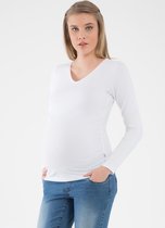 T-Shirt Marni V-Neck Long Sleeve - White (001), XS