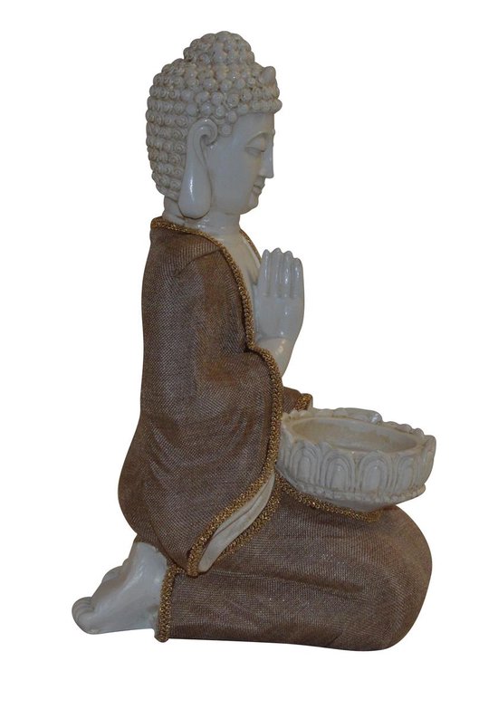 Getand baard visie Boeddha beeld vrede met waxinelichthouder Boeddhabeeld | Gerichtekeuze |  bol.com