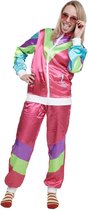 Fout trainingspak - retro - foute kleding - party outfit - Carnaval kostuum - dames - heren - 80s - roze - Maat XL/XXL