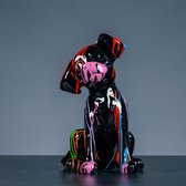 Beeld hond - Geverfd beeld - Decoratie - Moderne kunst - Schattig hondje