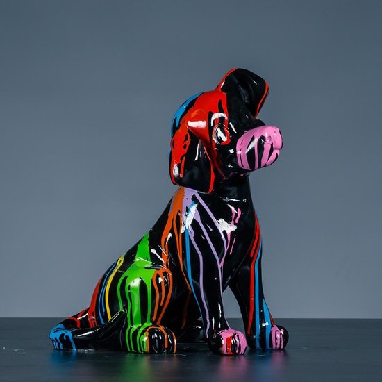 Beeld hond Geverfd beeld - - Moderne kunst - hondje | bol.com