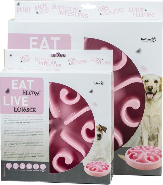 Anti schrok voerbak hond - Eat slow live longer - Zorgt voor een rustiger eetpatroon!