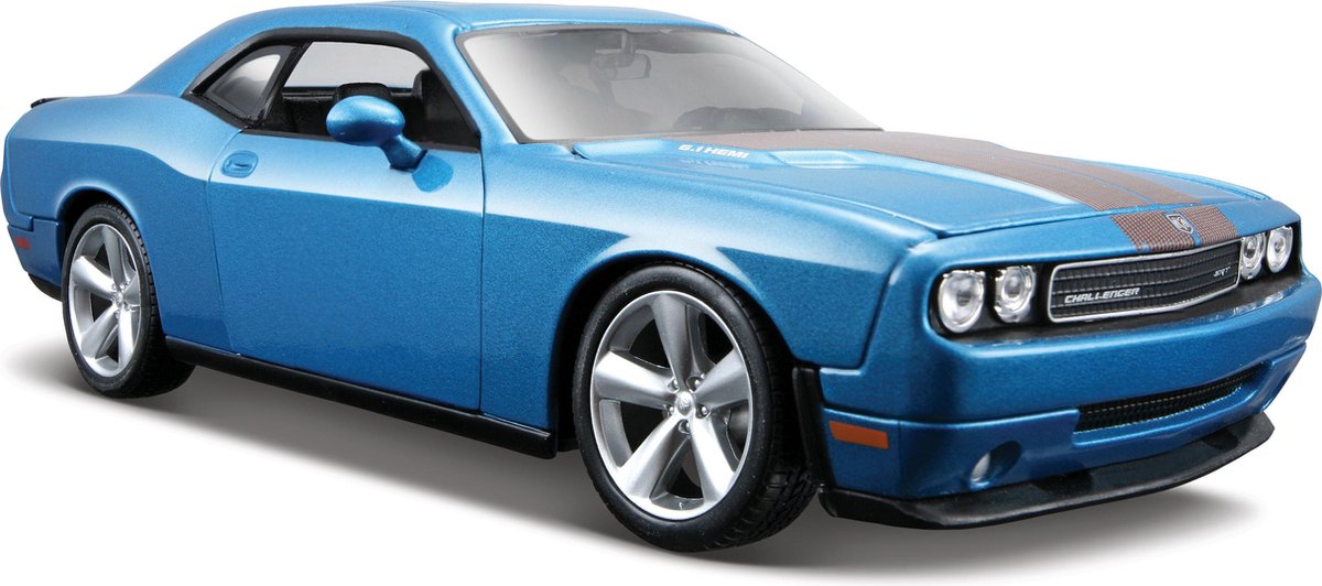 Maisto Dodge Challenger - Modelauto - Schaal 1:24 - Blauw/Zwart