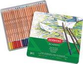 Derwent Academy Kleurpotlood - Geassorteerde Kleuren - Set van 24 Kleurpotloden