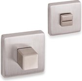 Eliot® rozet set WC / badkamer - mat nikkel - incl. bevestigingsmateriaal