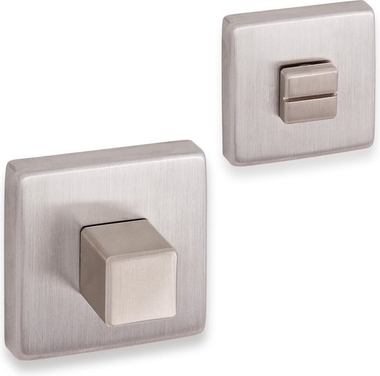 Rosace avec fermeture de toilette "Eliot" - nickel satiné - matériel de montage inclus