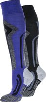 Falcon Falcon Blunt  Wintersportsokken - Maat 39-42 - Vrouwen - blauw/grijs/paars