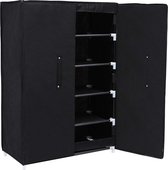 Nancy's Schoenenkast - Schoenenrek Voor 20 Paar Schoenen - Stofdicht - Zwart