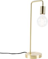 QAZQA facil - Art Deco Tafellamp - 1 lichts - H 490 mm - Goud/messing -  Woonkamer | Slaapkamer | Keuken