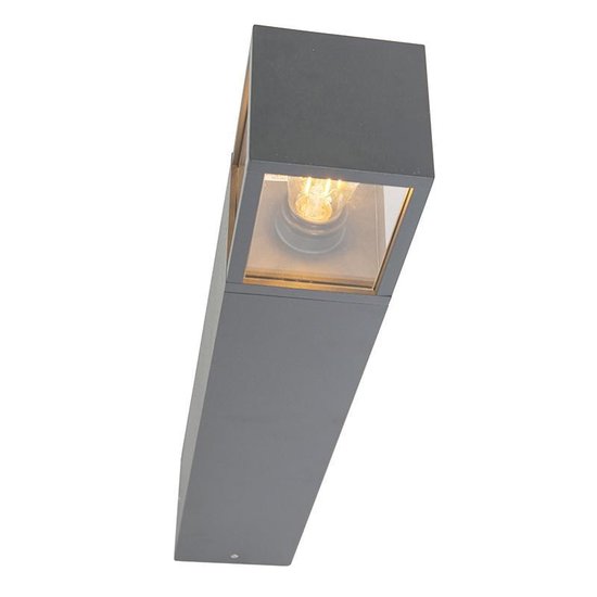 QAZQA zaandam fl - Moderne Staande Buitenlamp | Staande Lamp voor buiten - 1 lichts - H 650 mm - Donkergrijs - Buitenverlichting - QAZQA